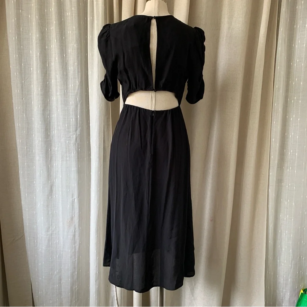 ABERCROMBIE & FITCH BLACK MIDI CLASSIC DRESS NWT  M - Picture 9 of 12